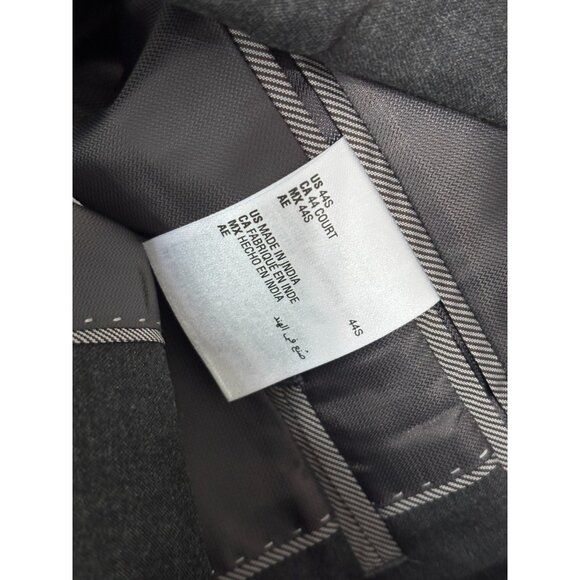 Alfani Mens Blazer Jacket Sz 44S Gray Solid Poly Rayon Slim 2 Button Sport Coat - Picture 5 of 7